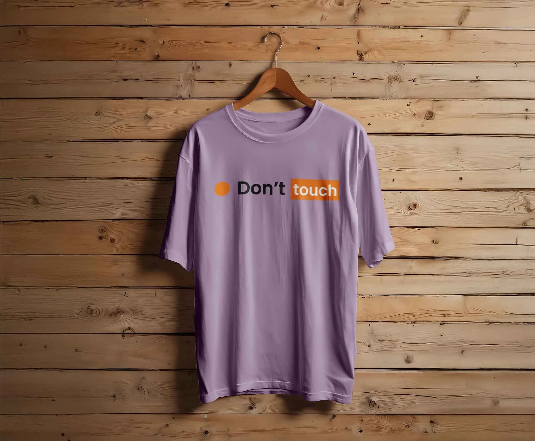 Don't Touch Minimalist Parody T-Shirt - Image 3