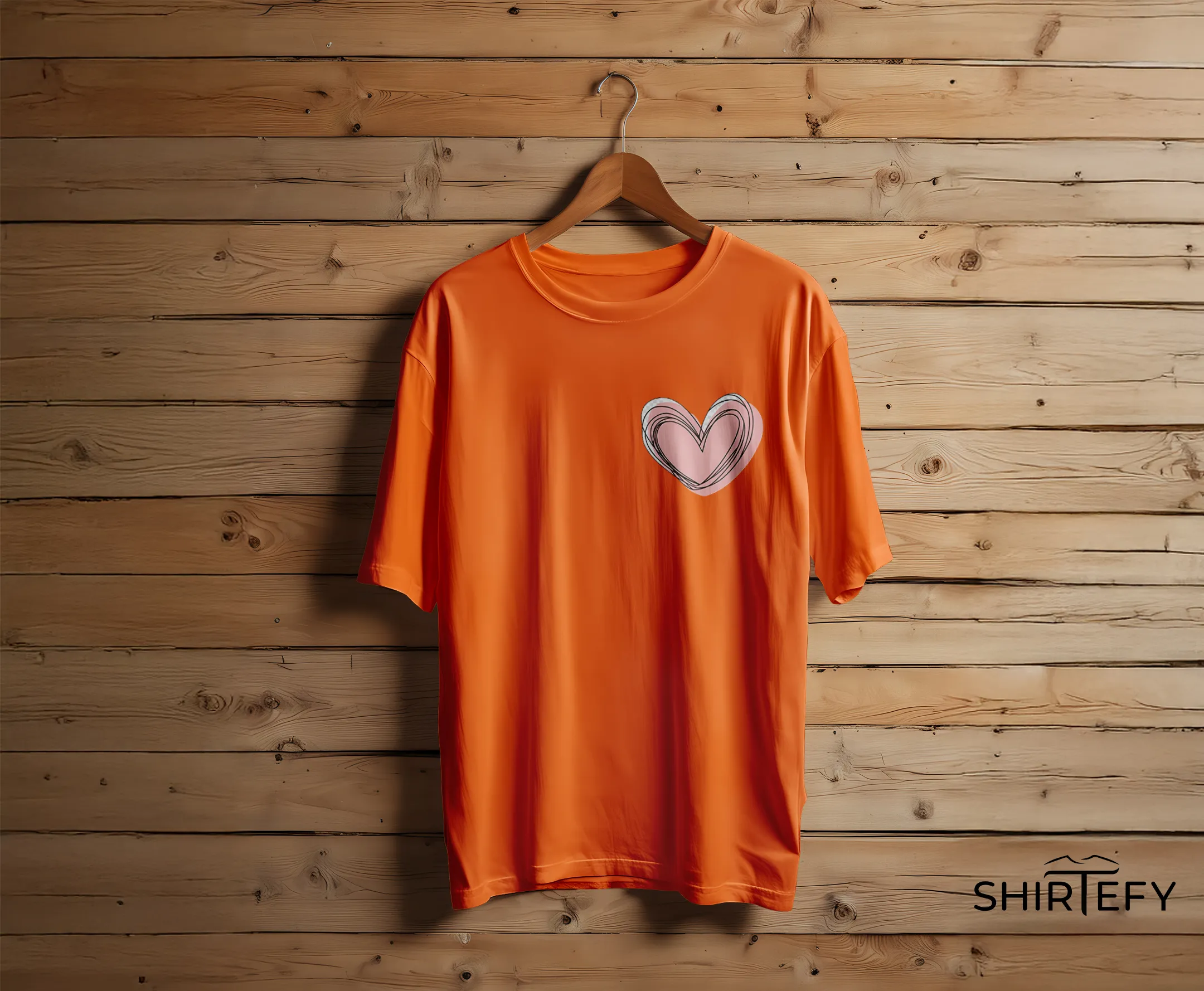 Minimalist Scribble Heart T-Shirt - Image 3