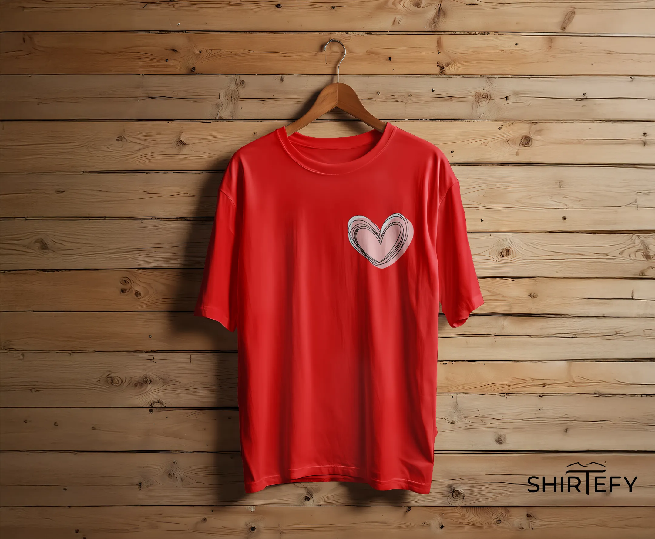 Minimalist Scribble Heart T-Shirt - Image 2
