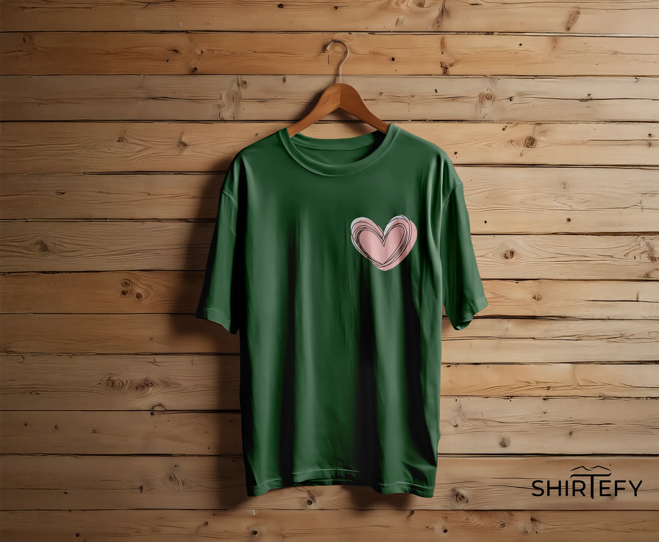 Minimalist Scribble Heart T-Shirt - Image 7