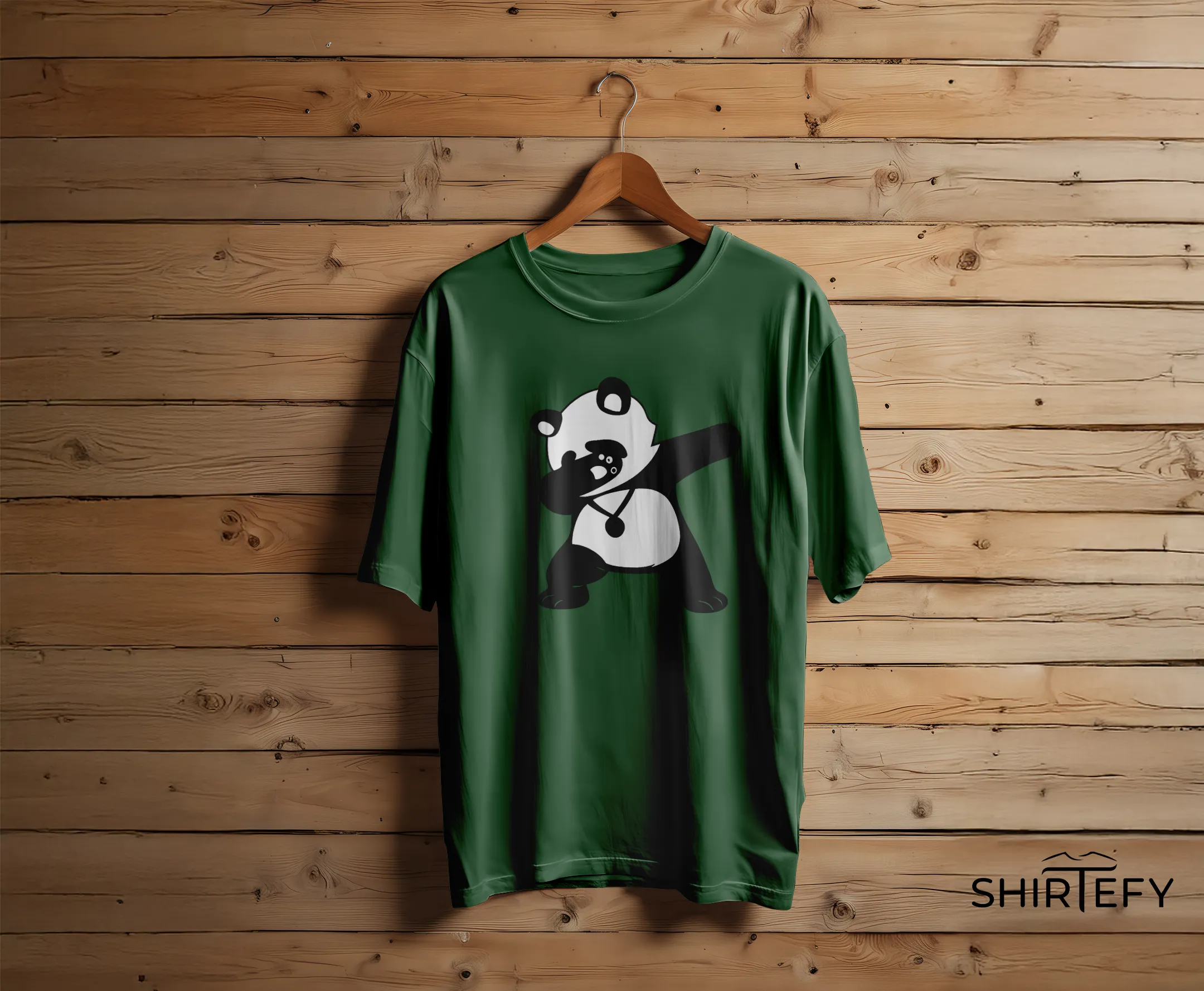 Deep Green colour option for The Dabbing Panda – Cool Hip-Hop Graphic Tee