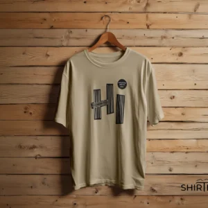 Aesthetic Striped "HI" Graphic T-Shirt