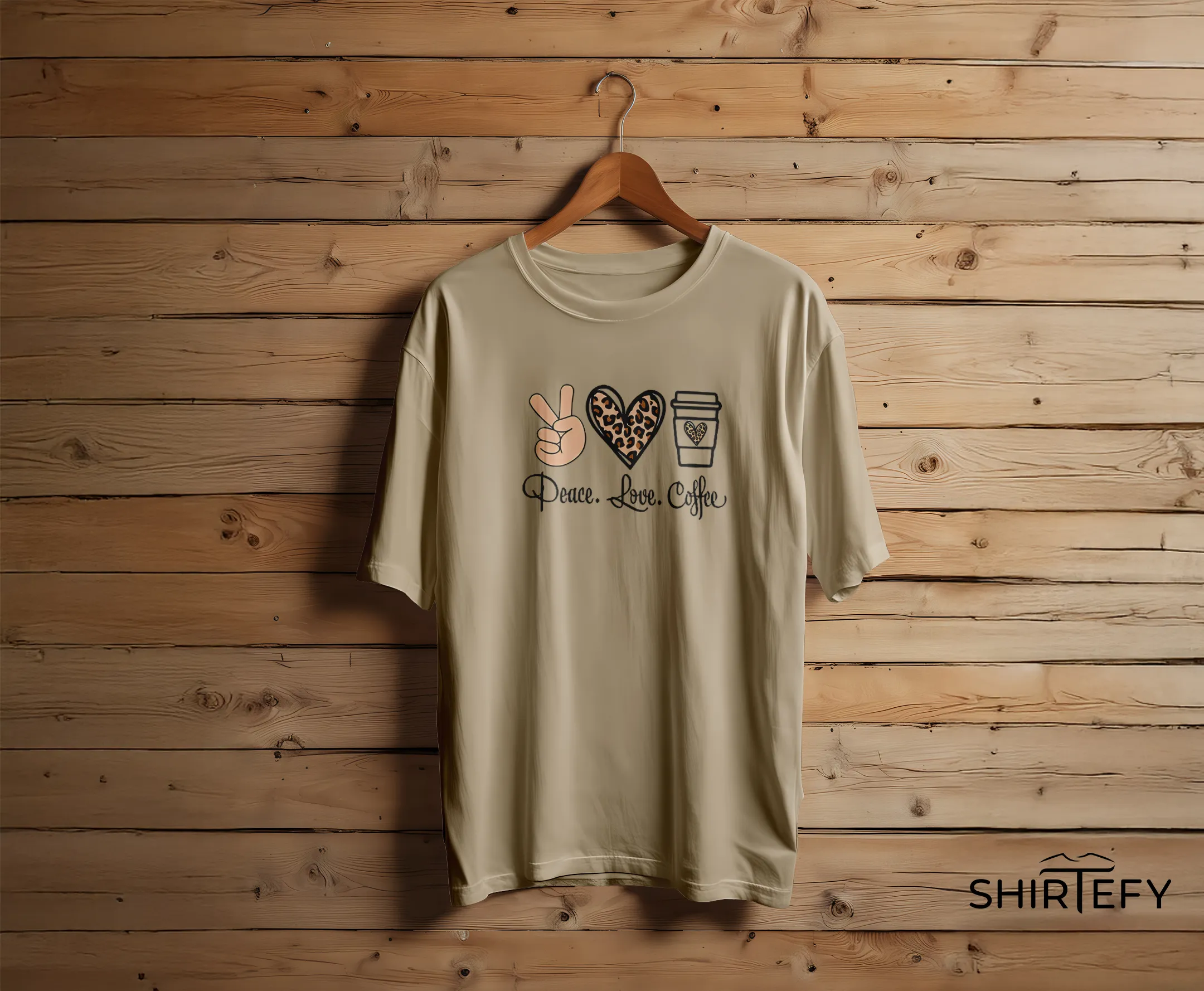 Peace Love Coffee Graphic T-Shirt - Image 7