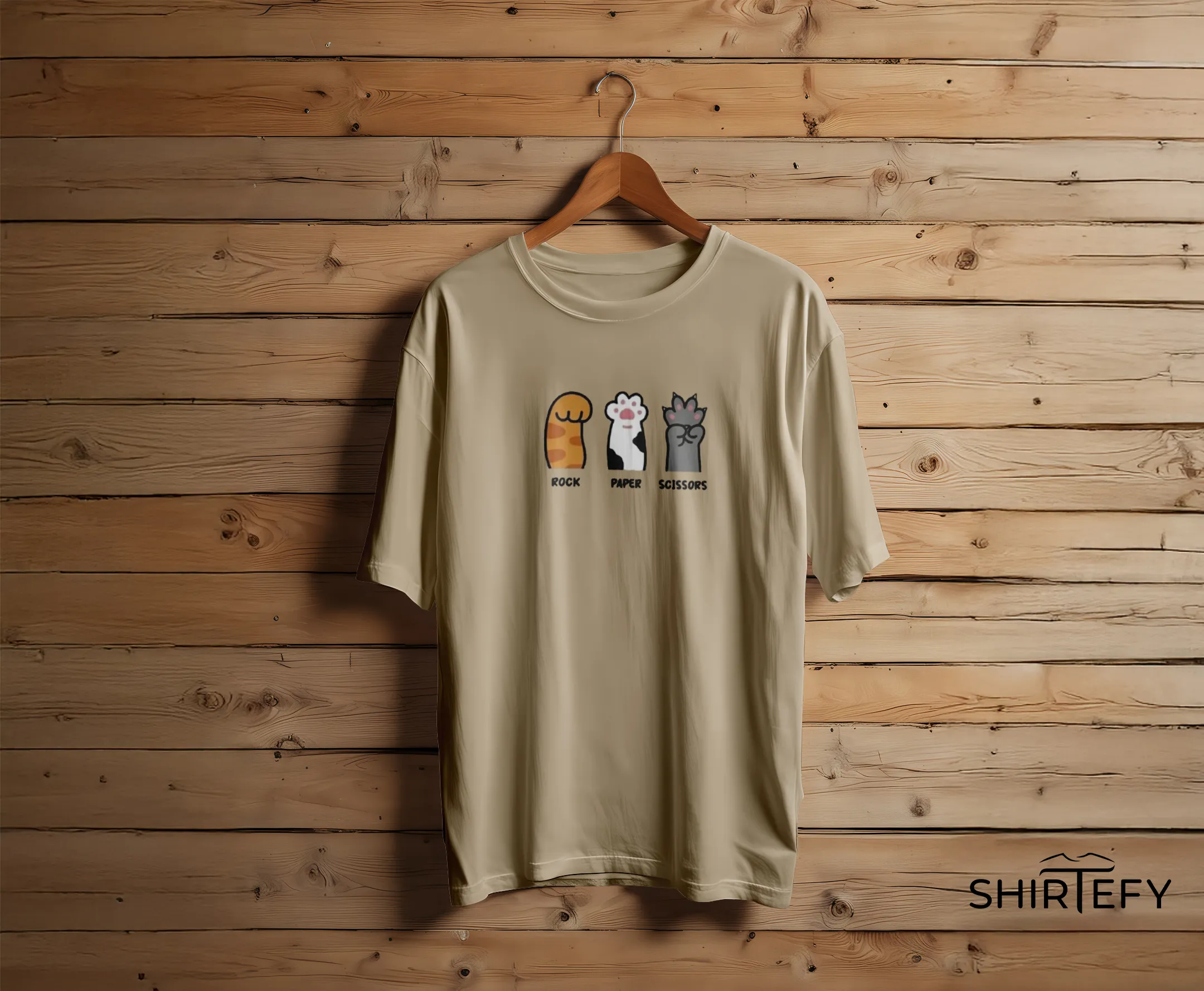 Cat Paw Rock Paper Scissors T-Shirt