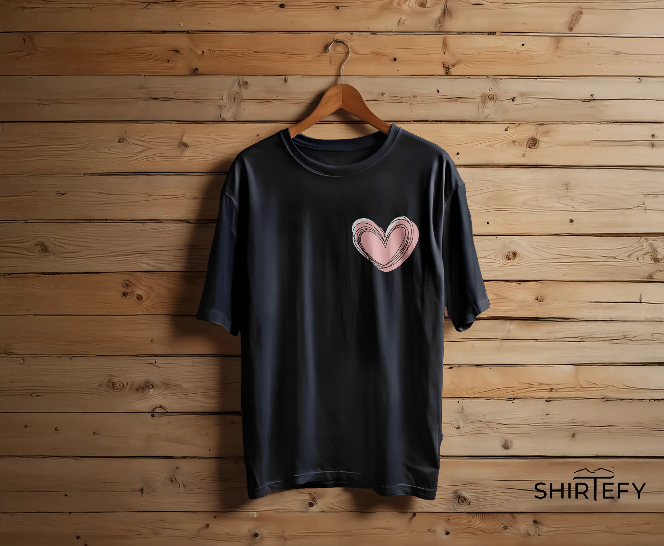 Minimalist Scribble Heart T-Shirt