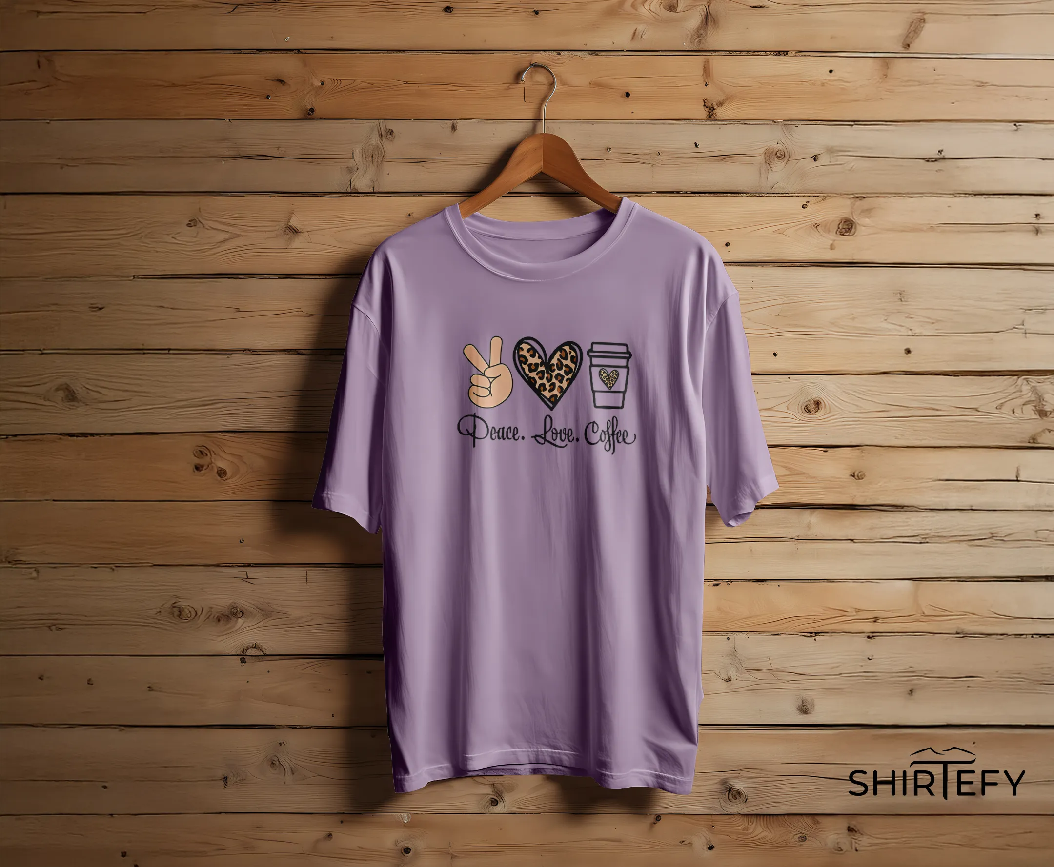 Peace Love Coffee Graphic T-Shirt - Image 6