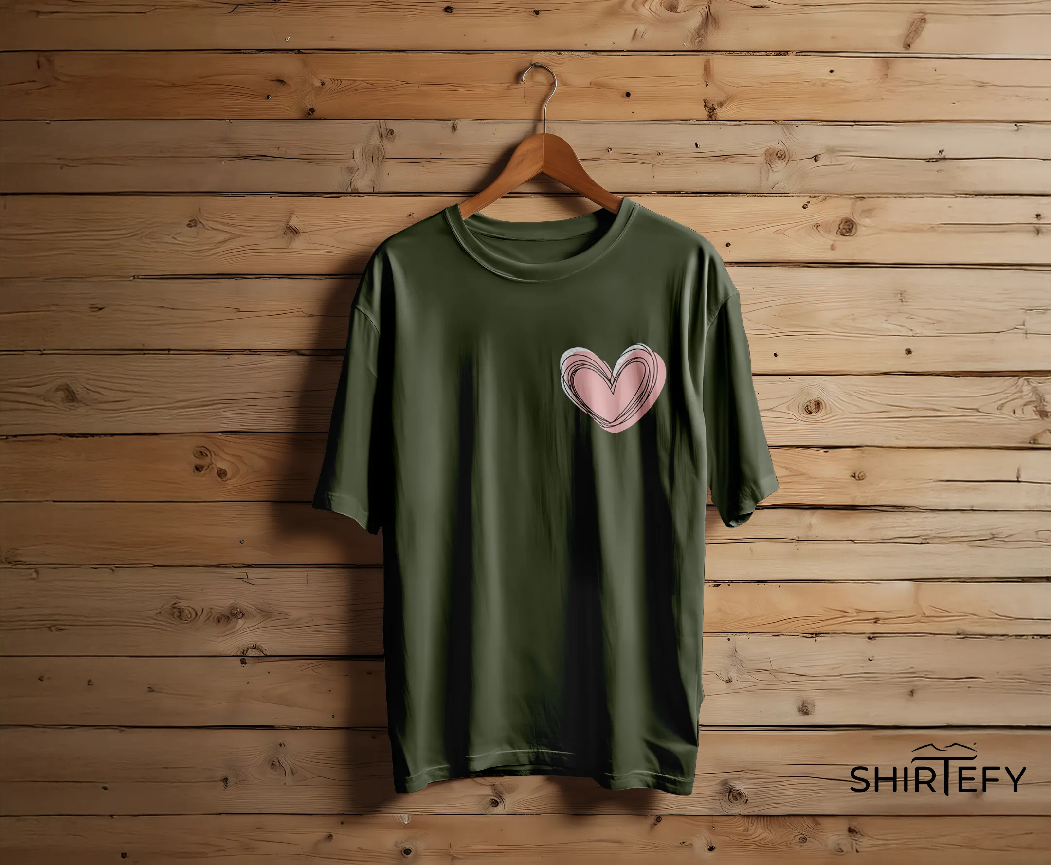 Minimalist Scribble Heart T-Shirt - Image 5