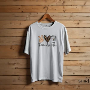 Peace Love Coffee Graphic T-Shirt