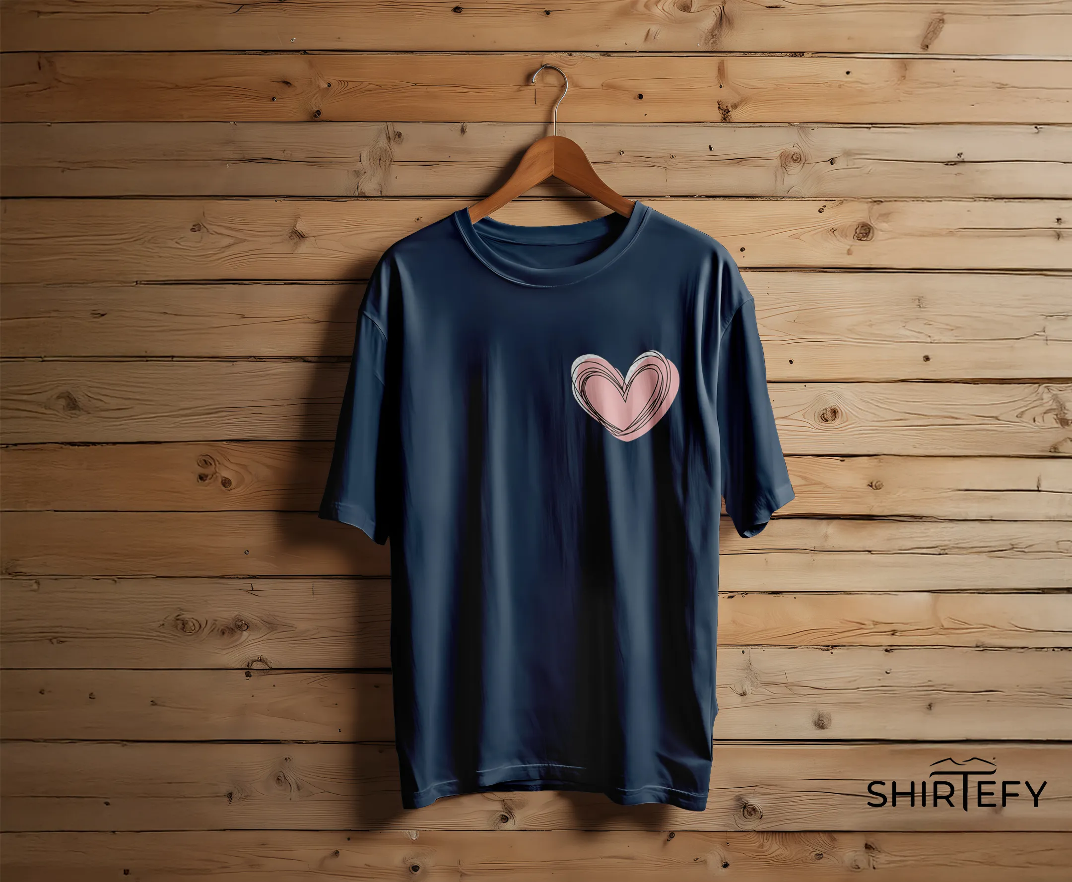 Minimalist Scribble Heart T-Shirt - Image 4