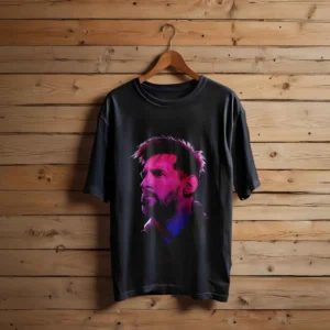 The GOAT – Lionel Messi Neon Vector Premium Tee