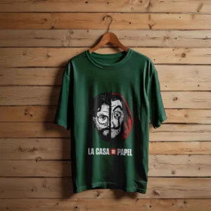 The Mastermind – Money Heist Split Graphic Premium Tee