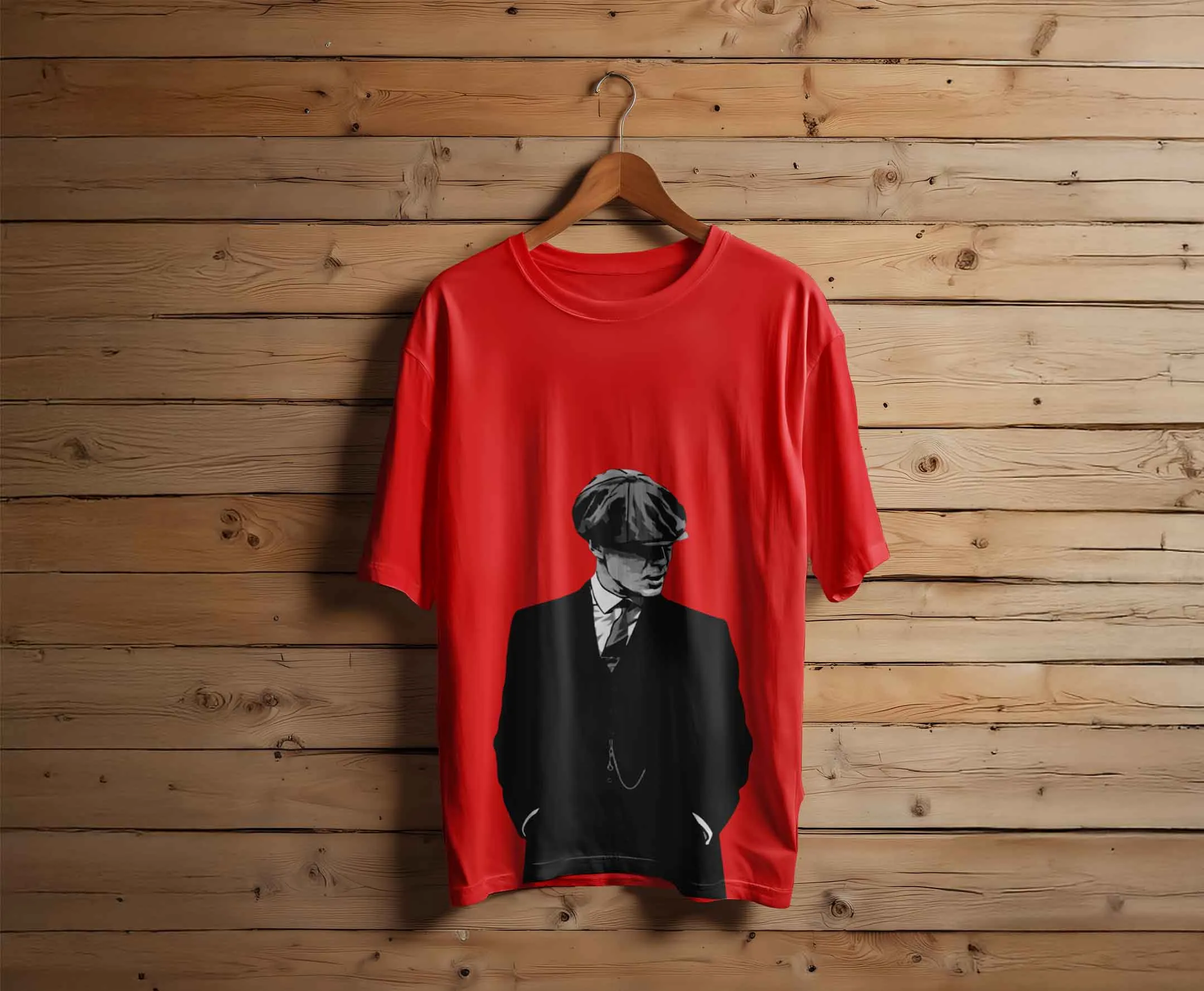 Red colour option for The Garrison Gentleman – Thomas Shelby Minimalist Graphic Tee