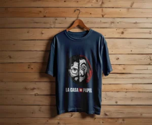 The Mastermind – Money Heist Split Graphic Premium Tee