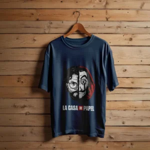 The Mastermind – Money Heist Split Graphic Premium Tee