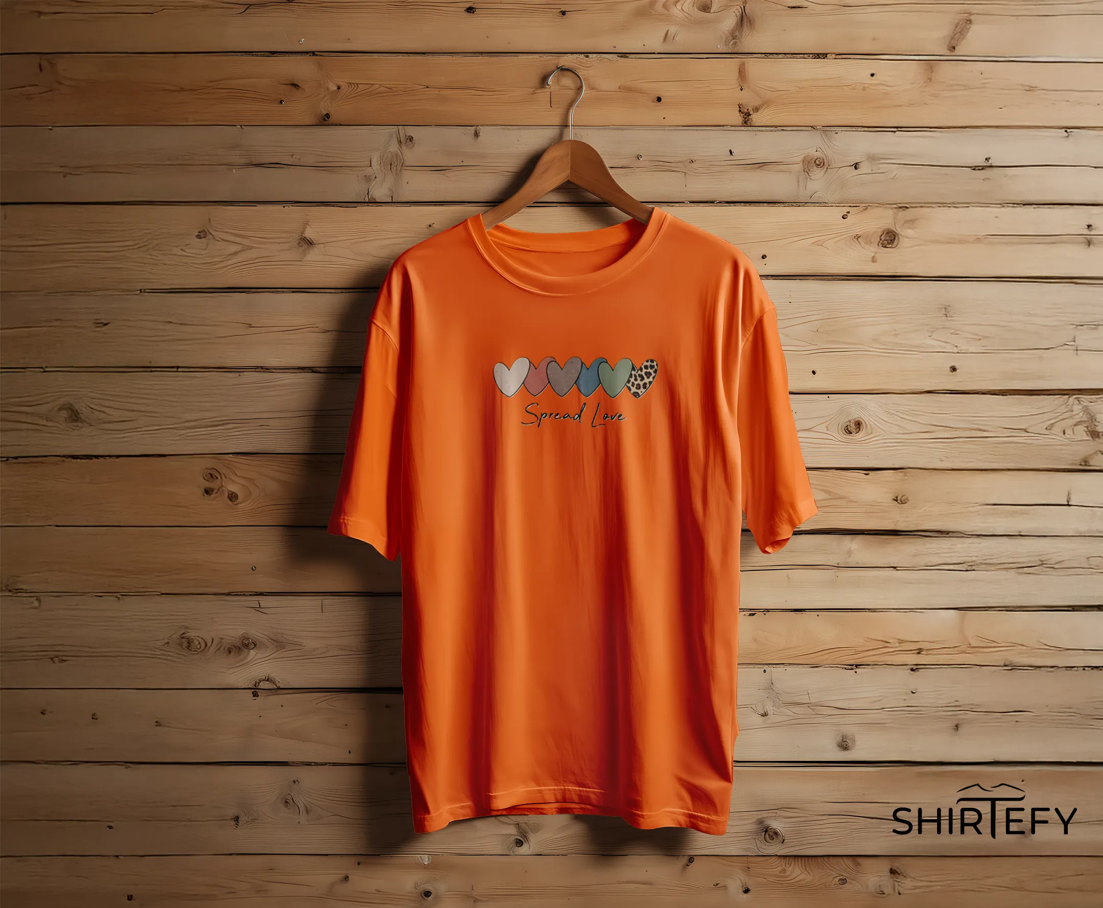 Spread Love Multi-Heart Graphic T-Shirt - Image 6