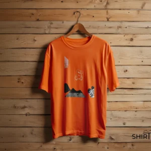 Abstract Teddy Bear Collage Graphic T-Shirt