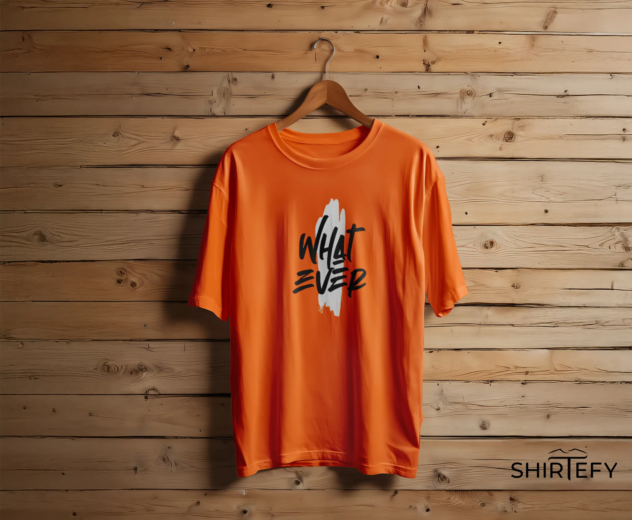 Whatever Brush Stroke Typography Graphic T-Shirt - Image 4