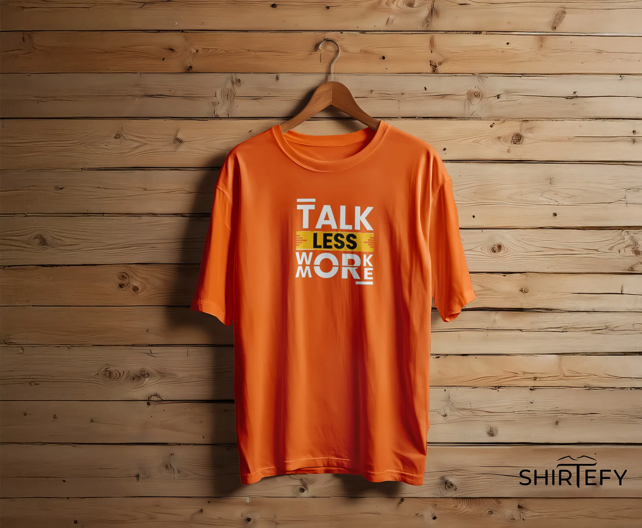 Talk Less Work More Typography Graphic T-Shirt - Image 8