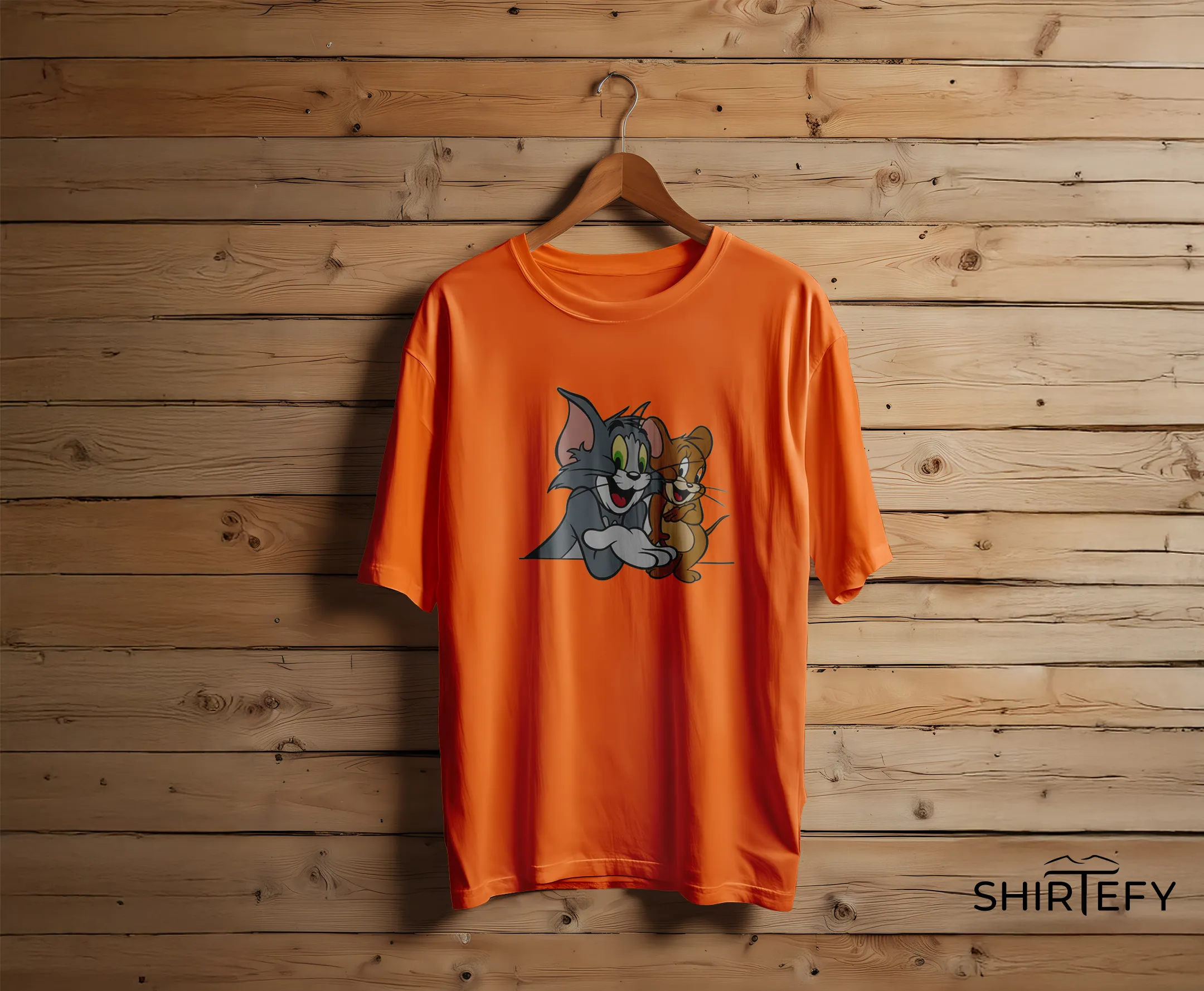 Tom & Jerry Best Friends Cartoon Graphic T-Shirt - Image 4