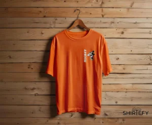 Classic Mickey Mouse Side Typography Graphic T-Shirt