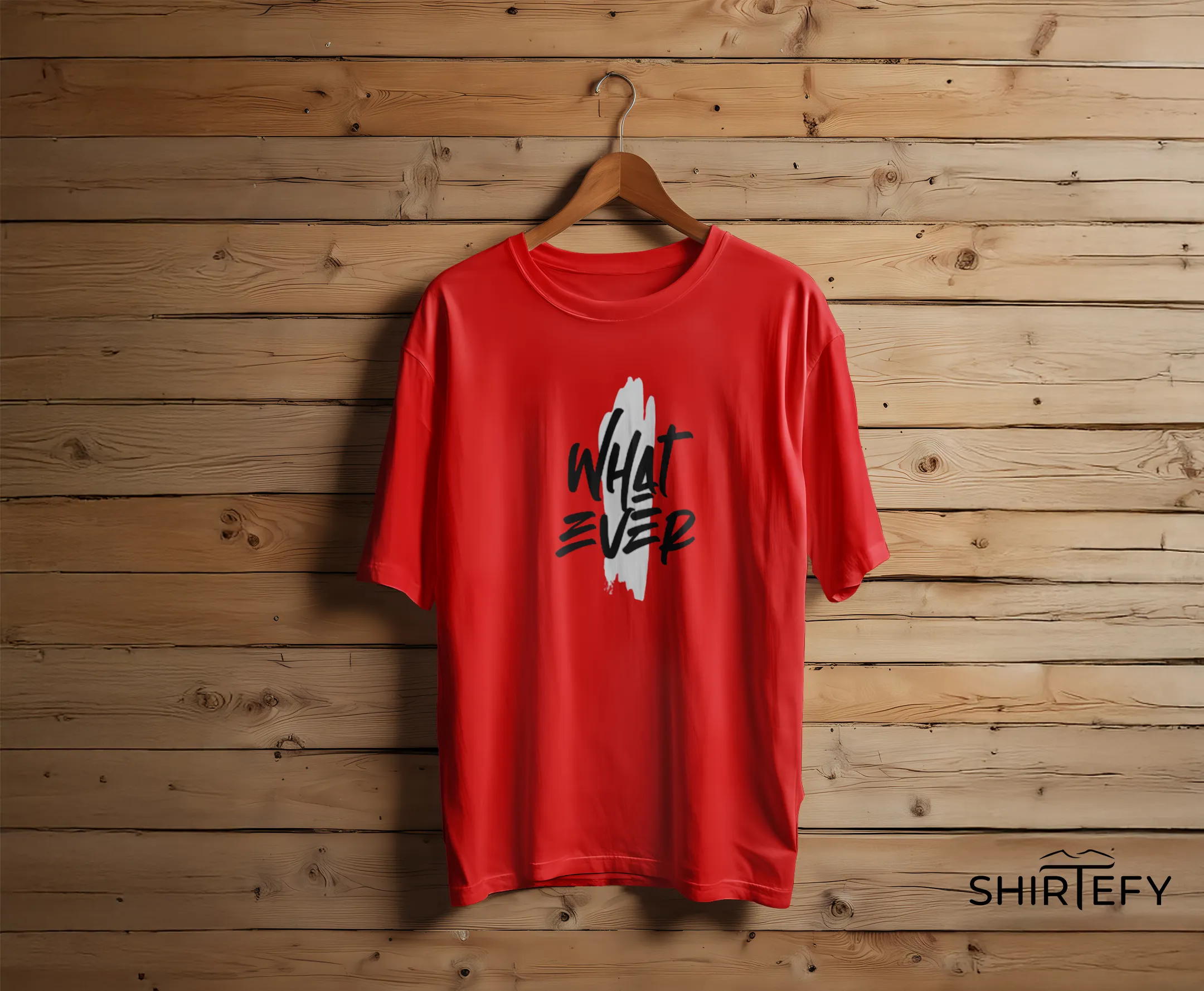 Whatever Brush Stroke Typography Graphic T-Shirt