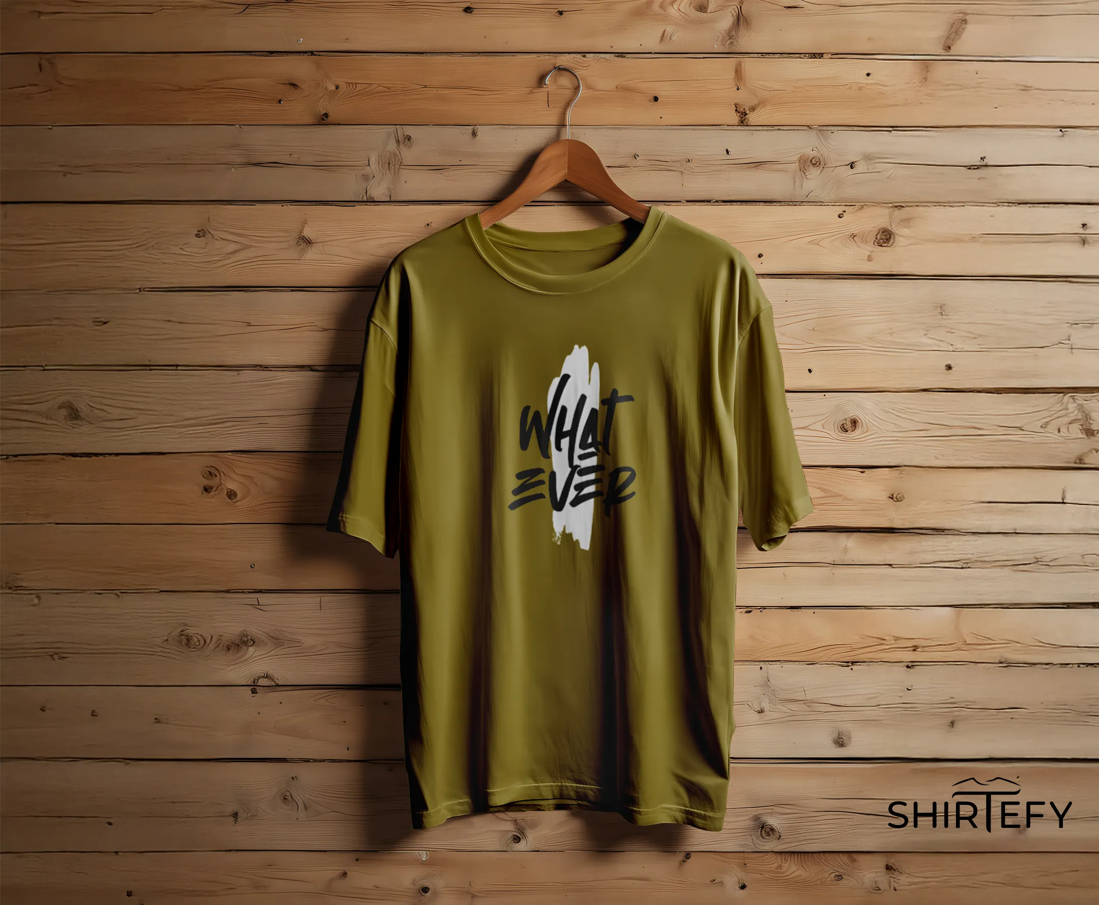 Whatever Brush Stroke Typography Graphic T-Shirt - Image 3