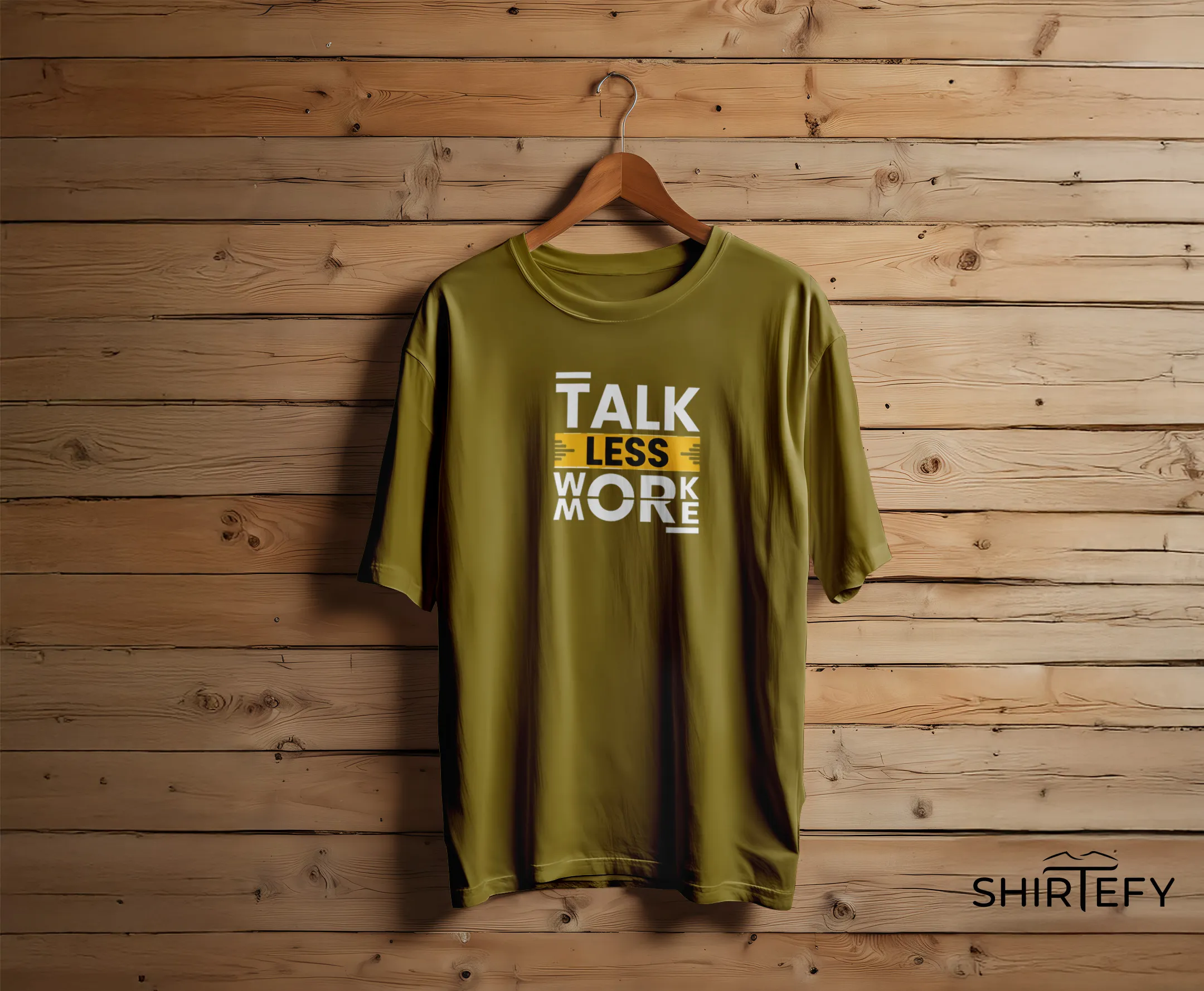 Talk Less Work More Typography Graphic T-Shirt - Image 6