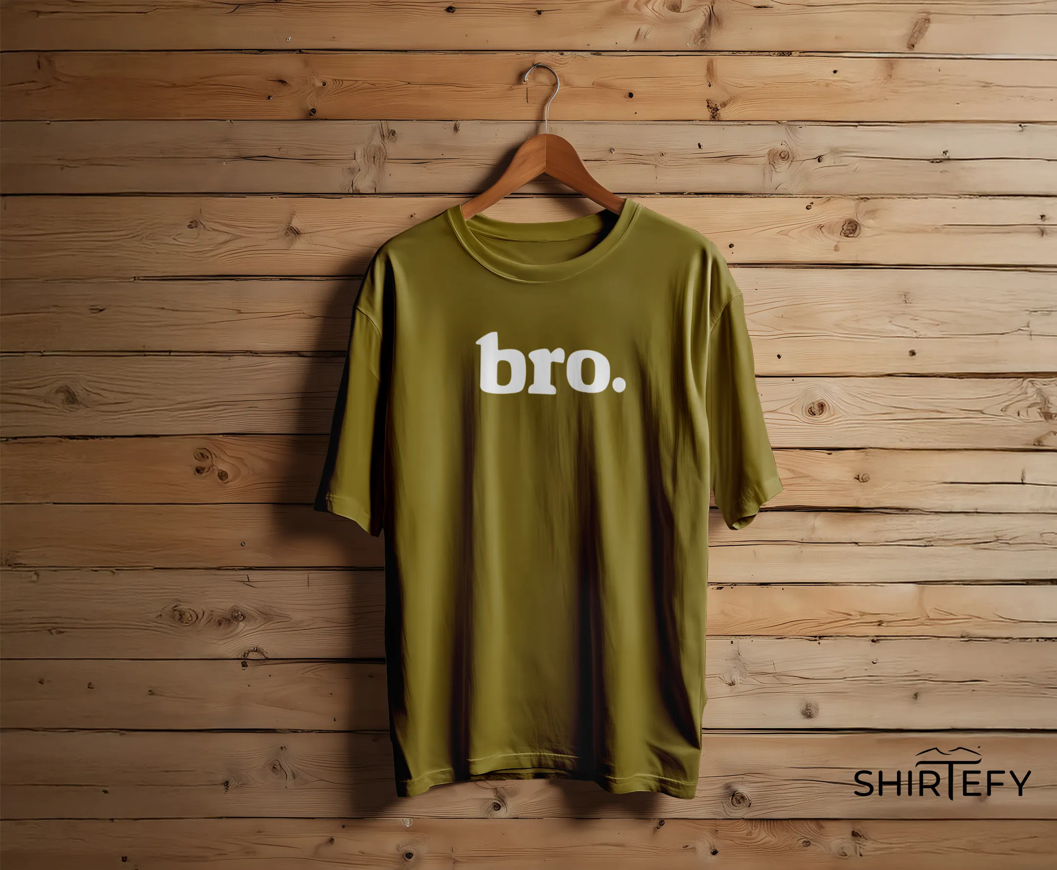 Dark Forest Green colour option for Bro Bold Lowercase Serif Typography T-Shirt