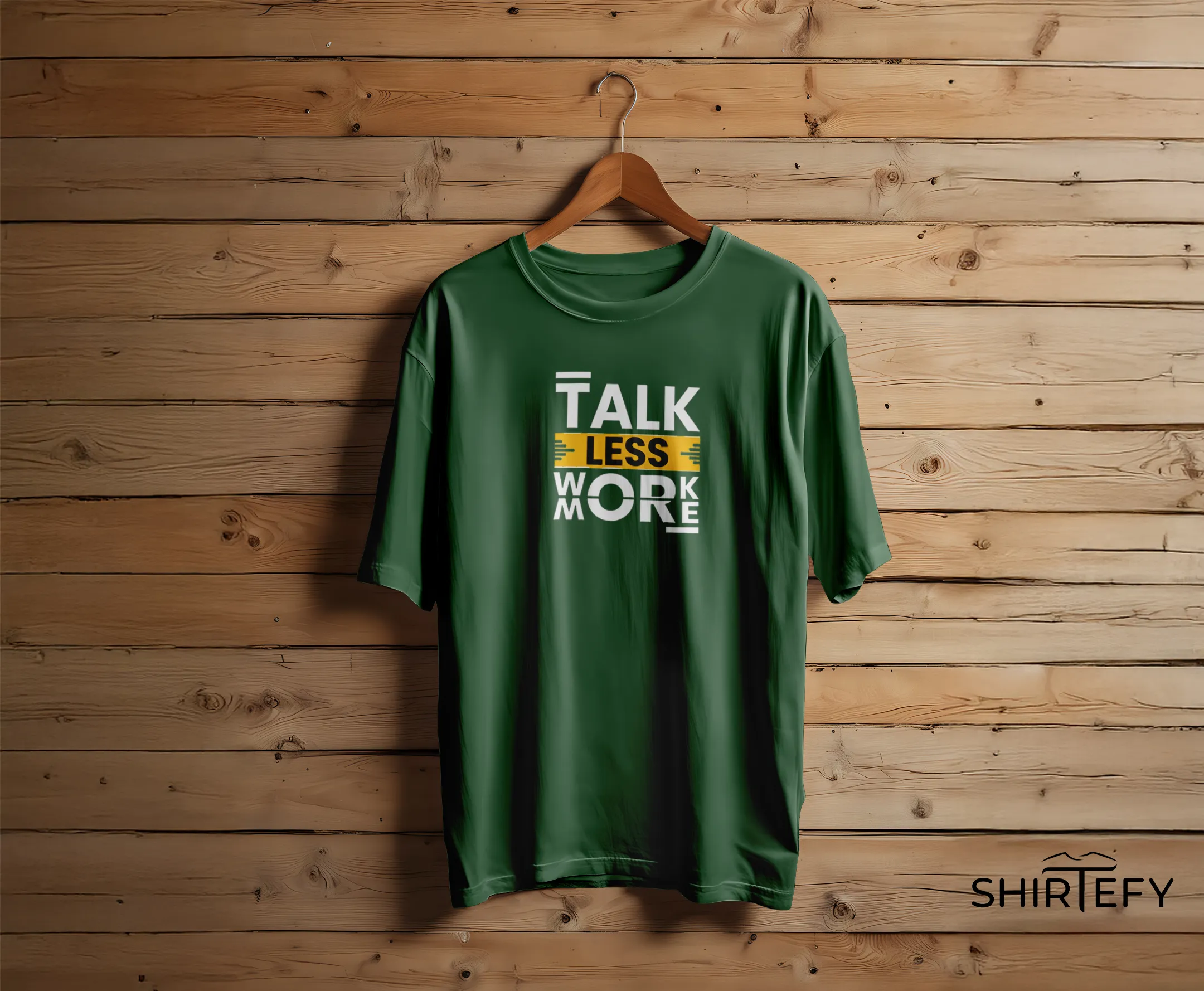 Talk Less Work More Typography Graphic T-Shirt - Image 9