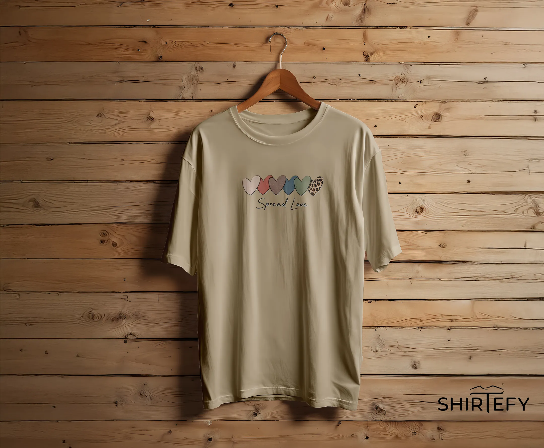 Spread Love Multi-Heart Graphic T-Shirt - Image 4
