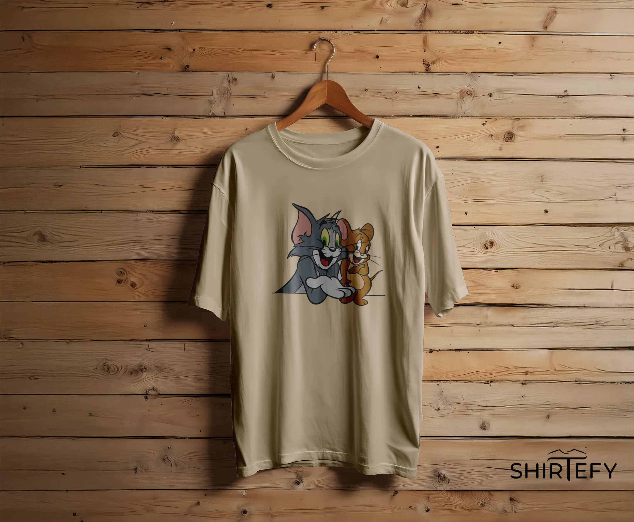 Tom & Jerry Best Friends Cartoon Graphic T-Shirt - Image 2