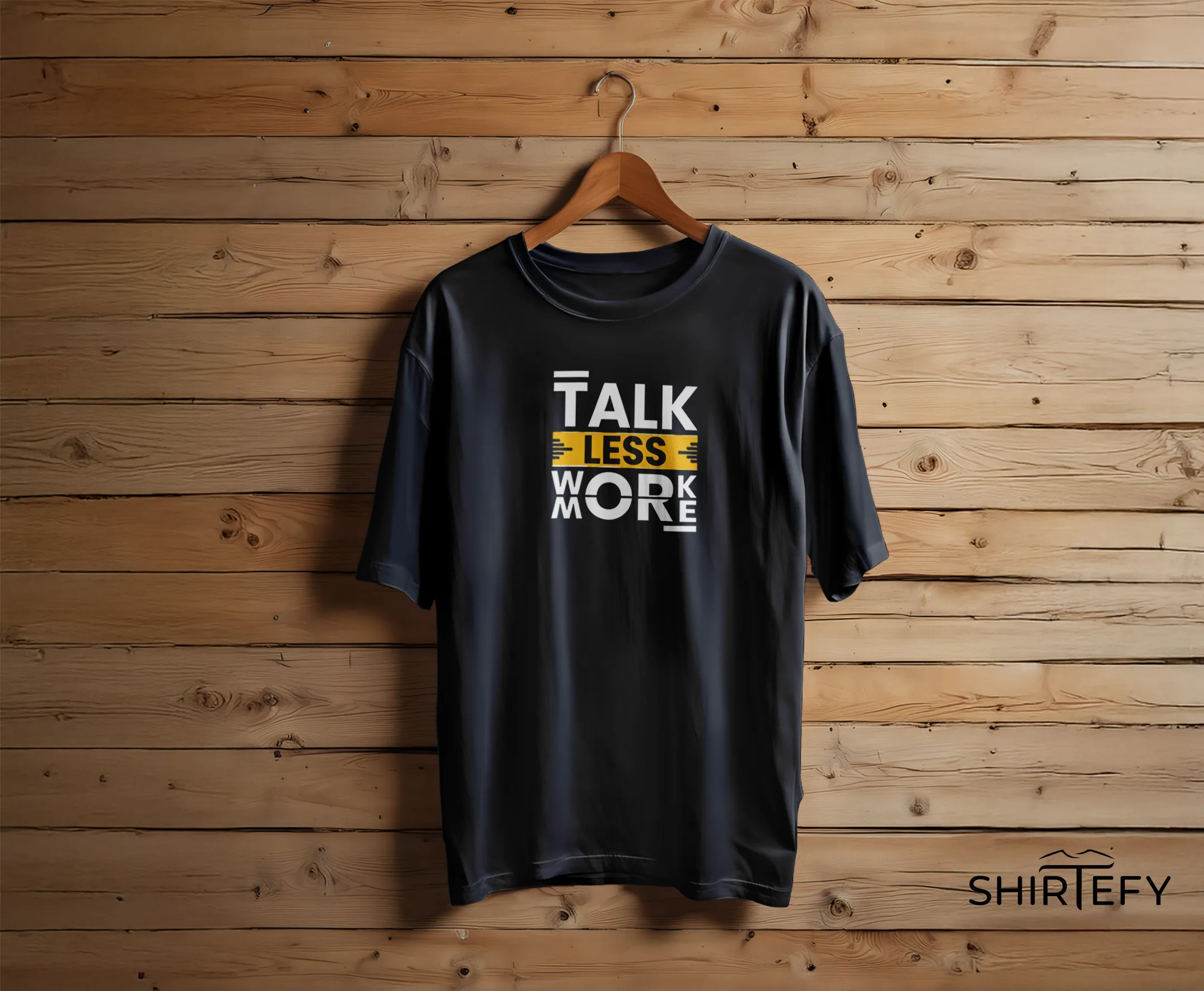 Talk Less Work More Typography Graphic T-Shirt