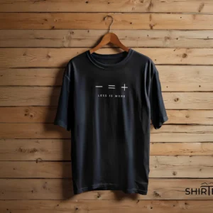 Less Is More Mathematical Symbol Minimalist Graphic T-Shirt