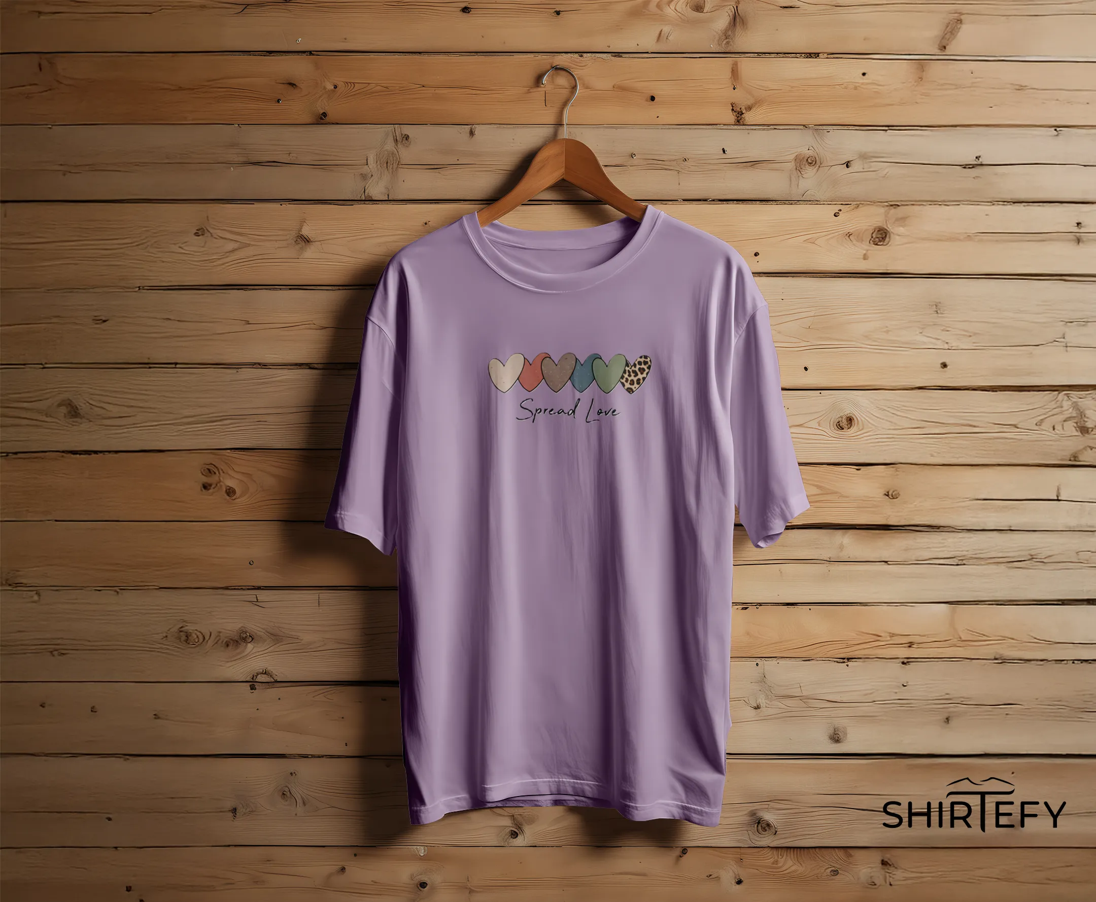 Spread Love Multi-Heart Graphic T-Shirt - Image 3