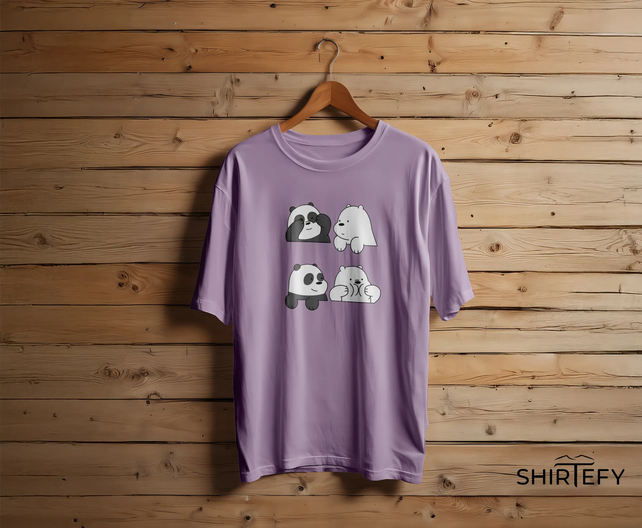 We Bare Bears Cute Panda & Ice Bear Graphic T-Shirt - Image 6