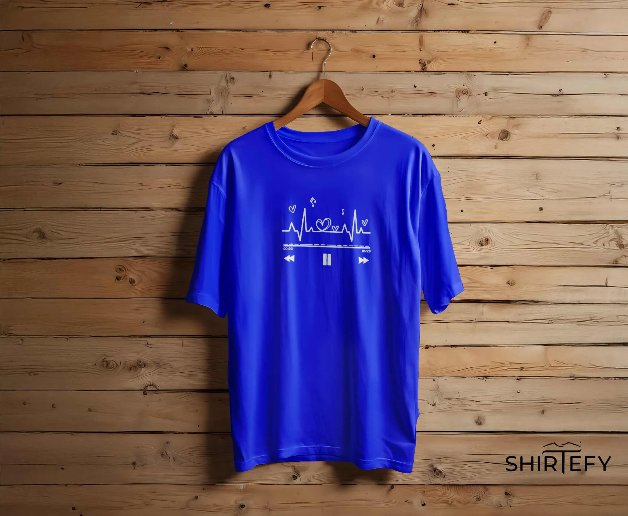 Music Player Heartbeat Lifeline Graphic T-Shirt - Image 7