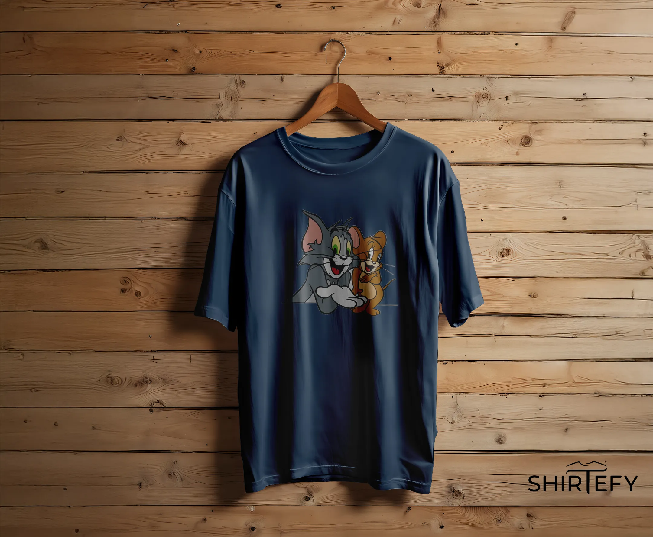 Tom & Jerry Best Friends Cartoon Graphic T-Shirt - Image 3