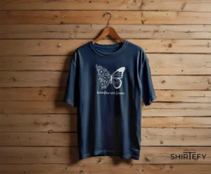 Floral Butterfly Split Wing Graphic T-Shirt