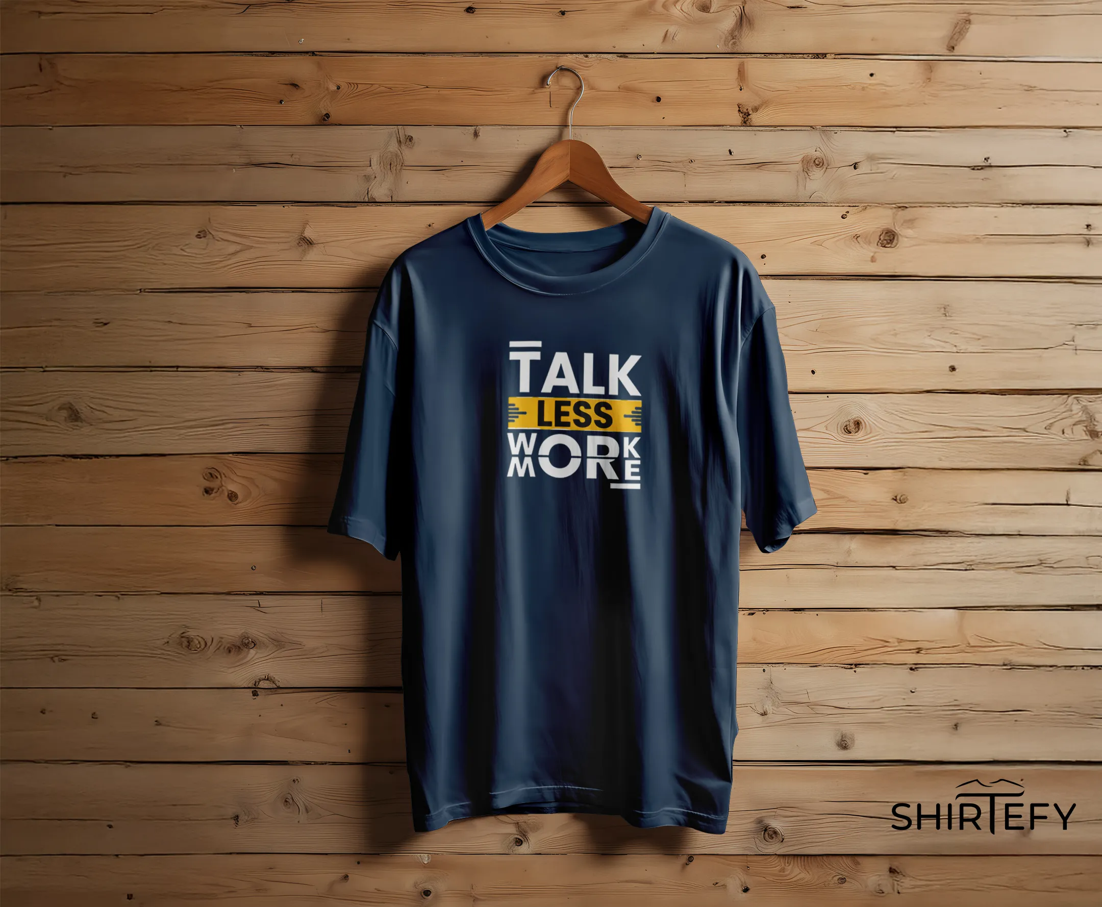 Talk Less Work More Typography Graphic T-Shirt - Image 7