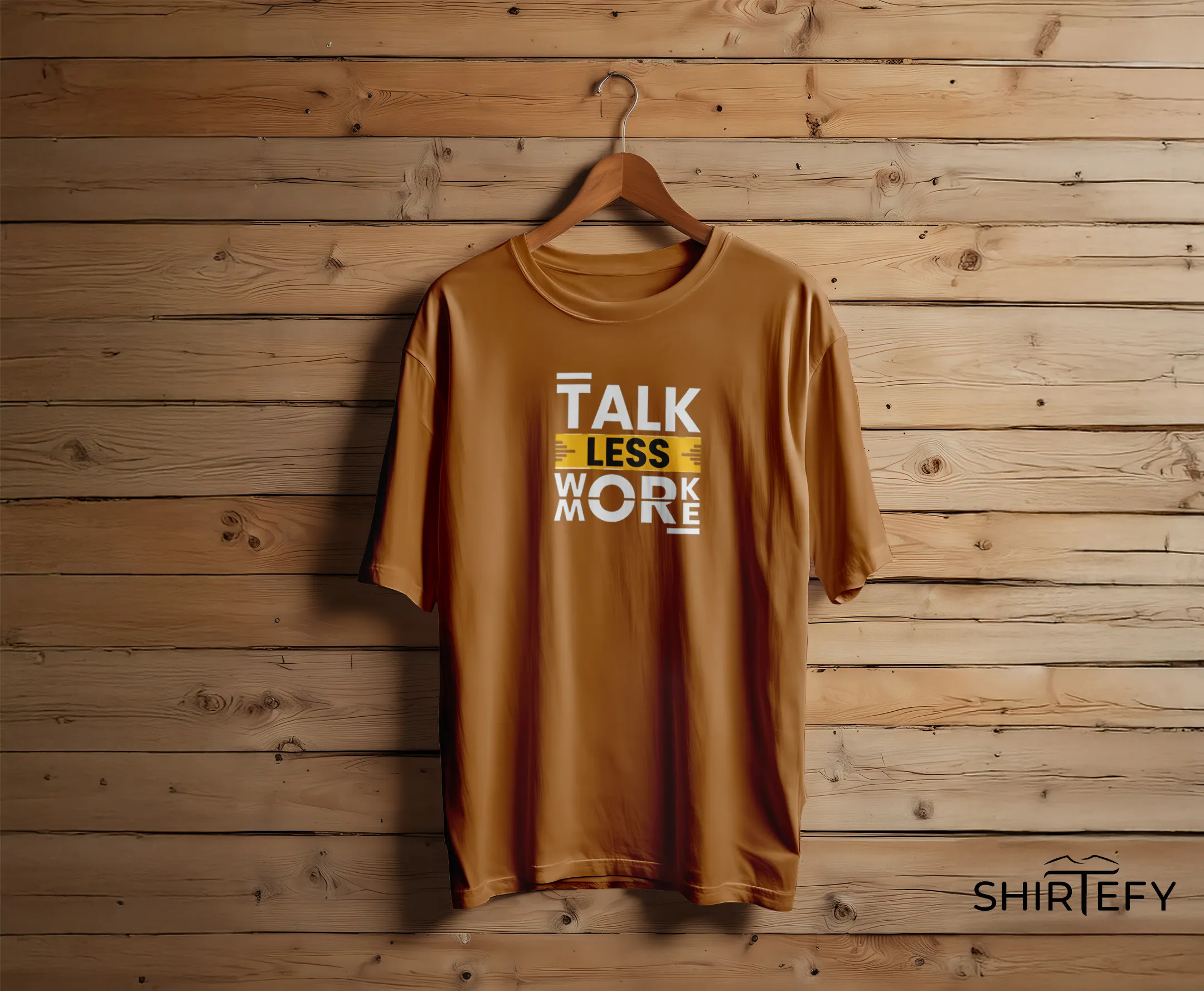 Talk Less Work More Typography Graphic T-Shirt - Image 5