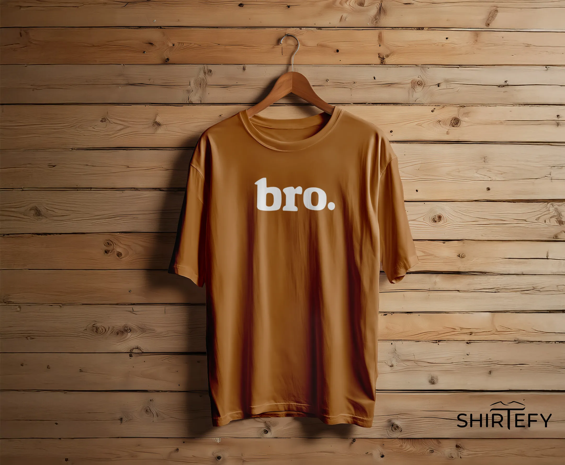 Rust Brown colour option for Bro Bold Lowercase Serif Typography T-Shirt