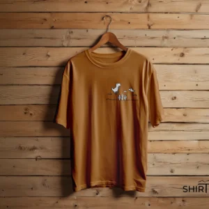 Rust Brown colour option for Offline Pixel Dino Runner Graphic T-Shirt