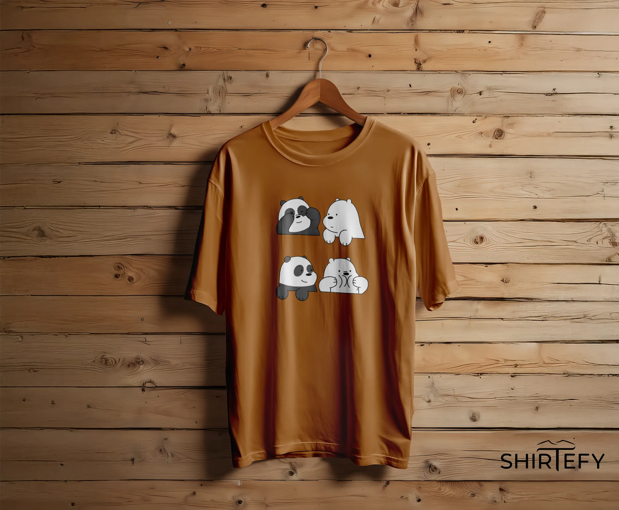 We Bare Bears Cute Panda & Ice Bear Graphic T-Shirt - Image 7